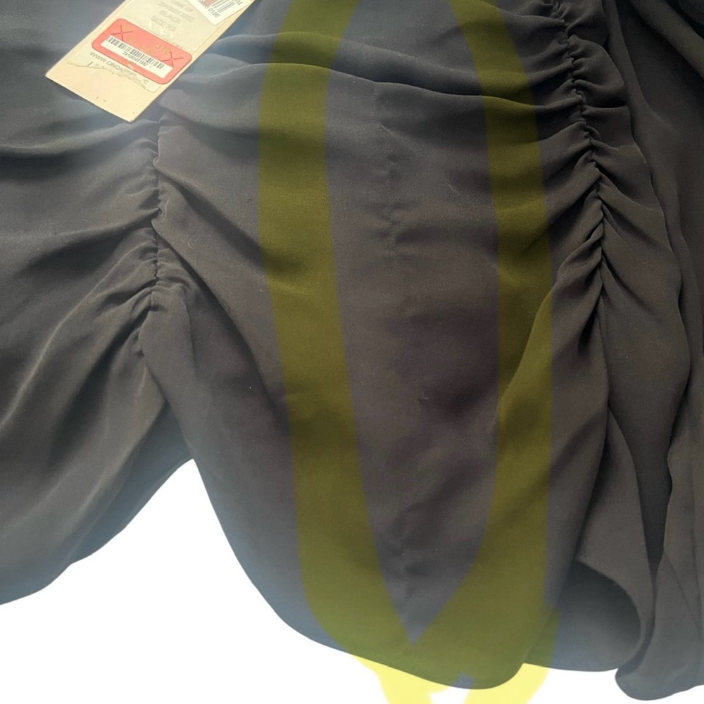 NWT Cinq a Sept Lorne Black Silk Off Shoulder Halter Top XS Reg. $365 - Picture 12 of 12